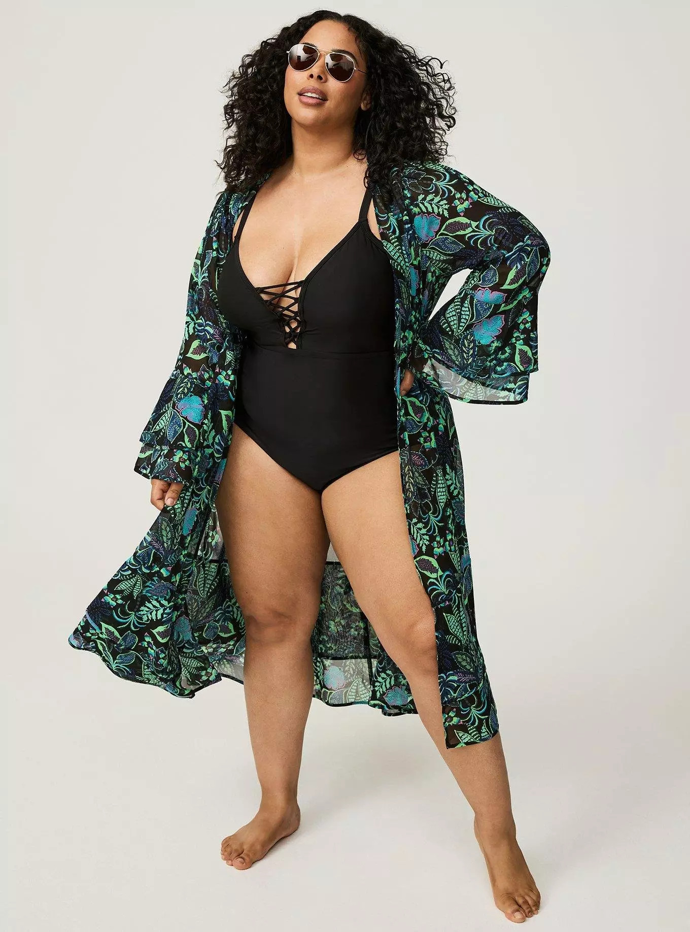 Wireless Plunge One-Piece Swimsuit | Torrid (US & Canada)