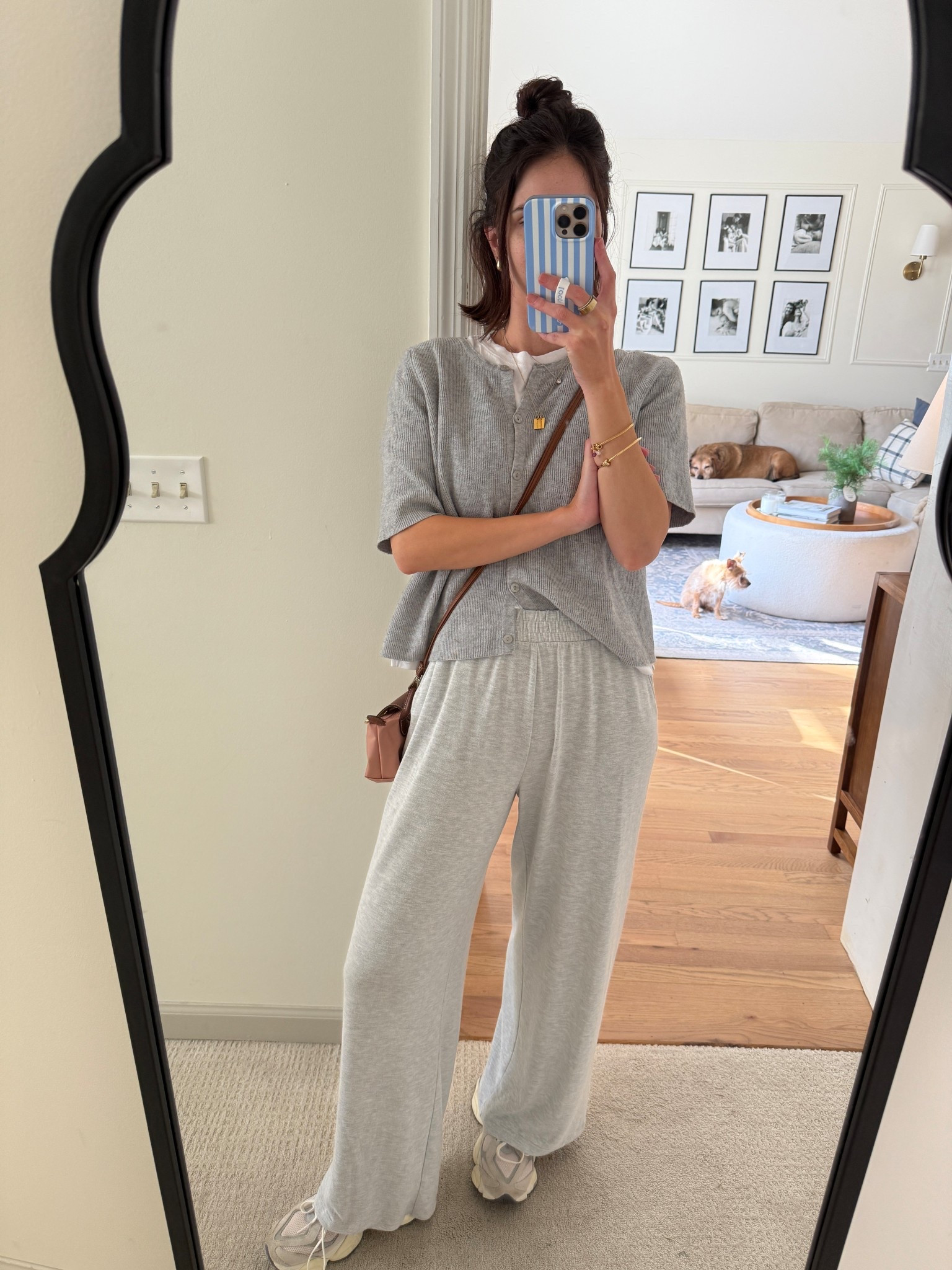 Button down sweater : wearing s
Lounge pants: wearing s
White shirt 
New balance 9060

Casual outfit // mom style // nursing friendly // 

#LTKootd #LTKFindsUnder100 #LTKSeasonal