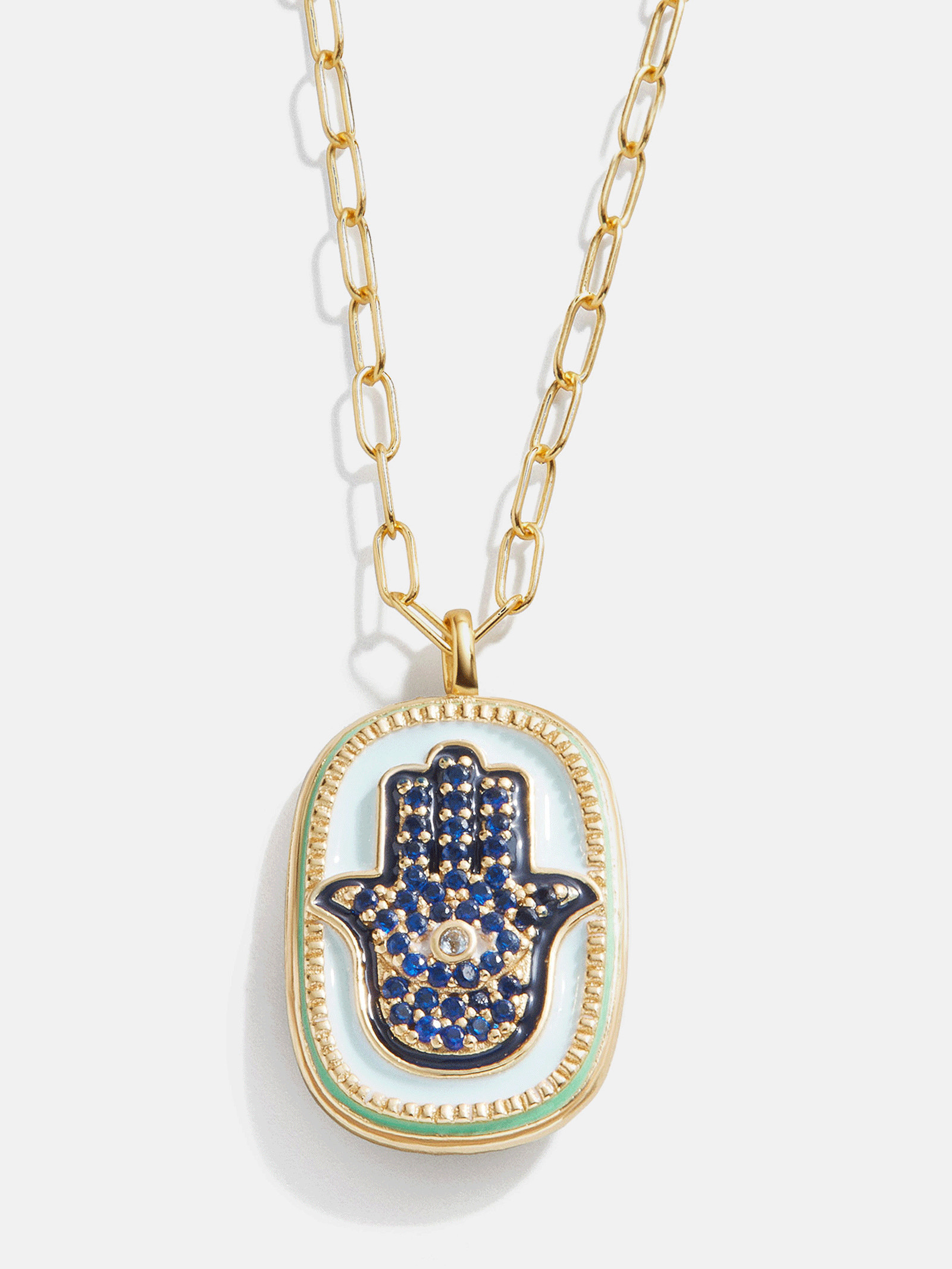 Hamsa 18K Gold Medallion Necklace | BaubleBar (US)