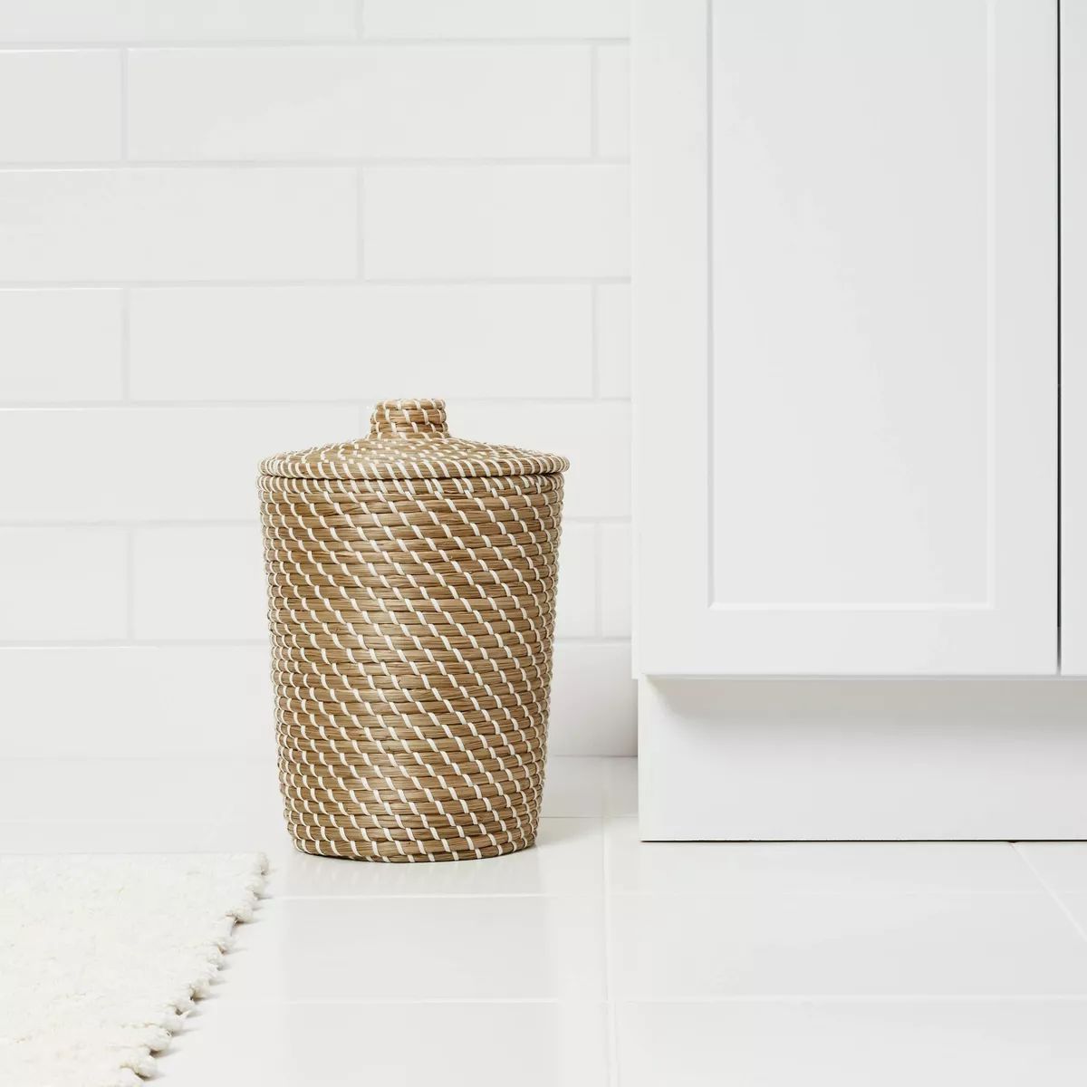 Solid Bathroom Wastebasket Tan - Threshold™ | Target