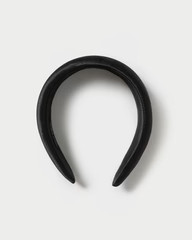 Bellamy Black Satin Puffy Headband | Loeffler Randall