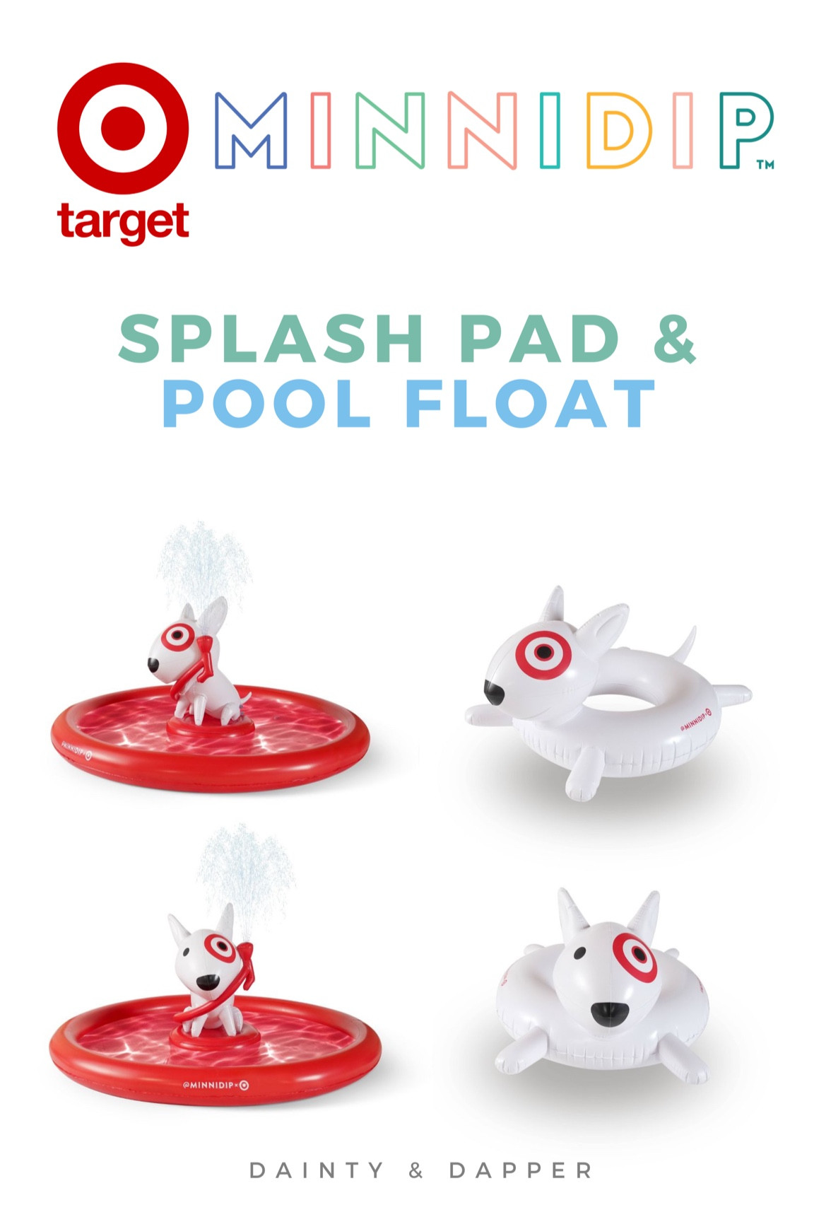 The cutest little target  bullseye 🎯🐾 splash pad & pool float. Collaboration with Target x Minnidip ☀️

#LTKU #LTKParties #LTKSummerSales
