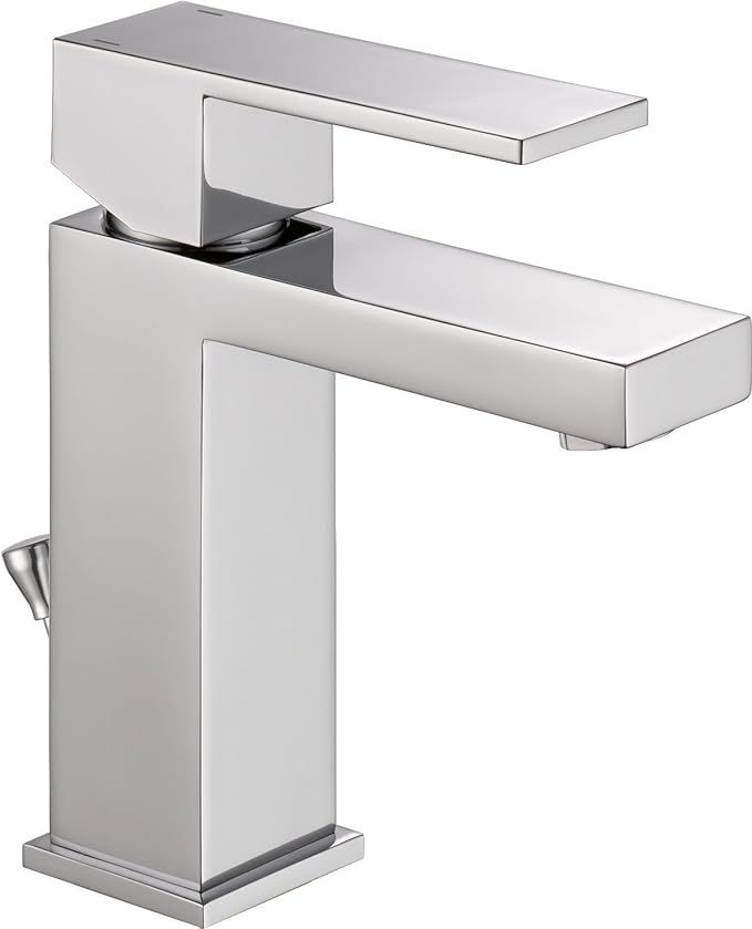 Delta Faucet Modern Single Hole Bathroom Faucet, Single Handle Bathroom Faucet Chrome, Bathroom S... | Amazon (US)