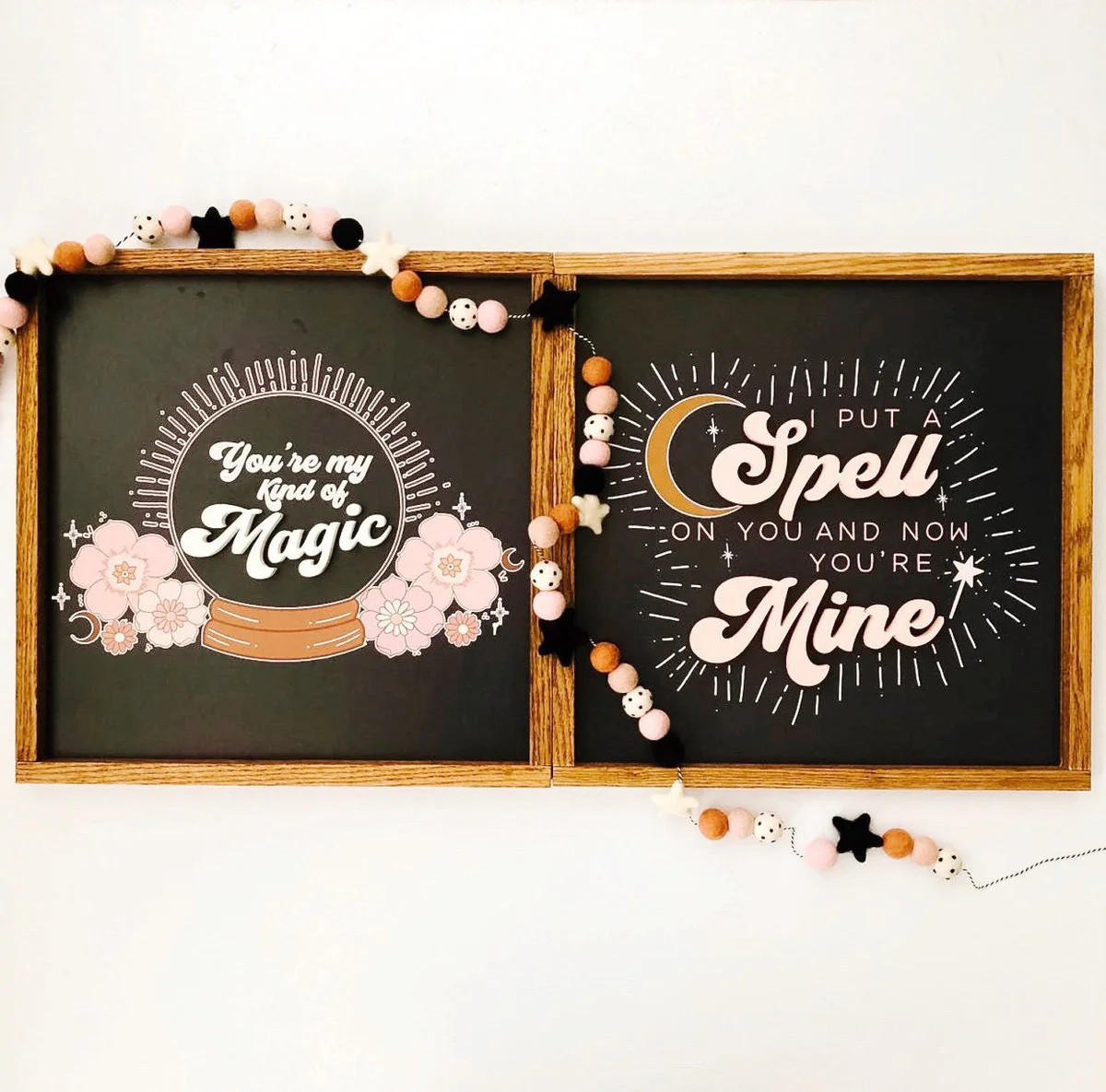 Magic Stars Felt Ball Garland - Collaboration with @indyandpippa.co & | Pearl & Jane