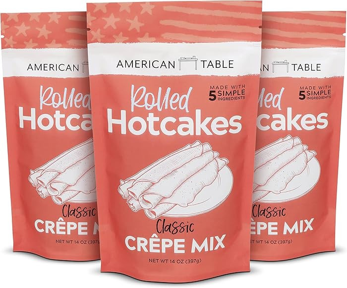 Classic Rolled Hotcakes Crepe Mix by American Table, Made with American-Grown Organic Wheat Flour... | Amazon (US)