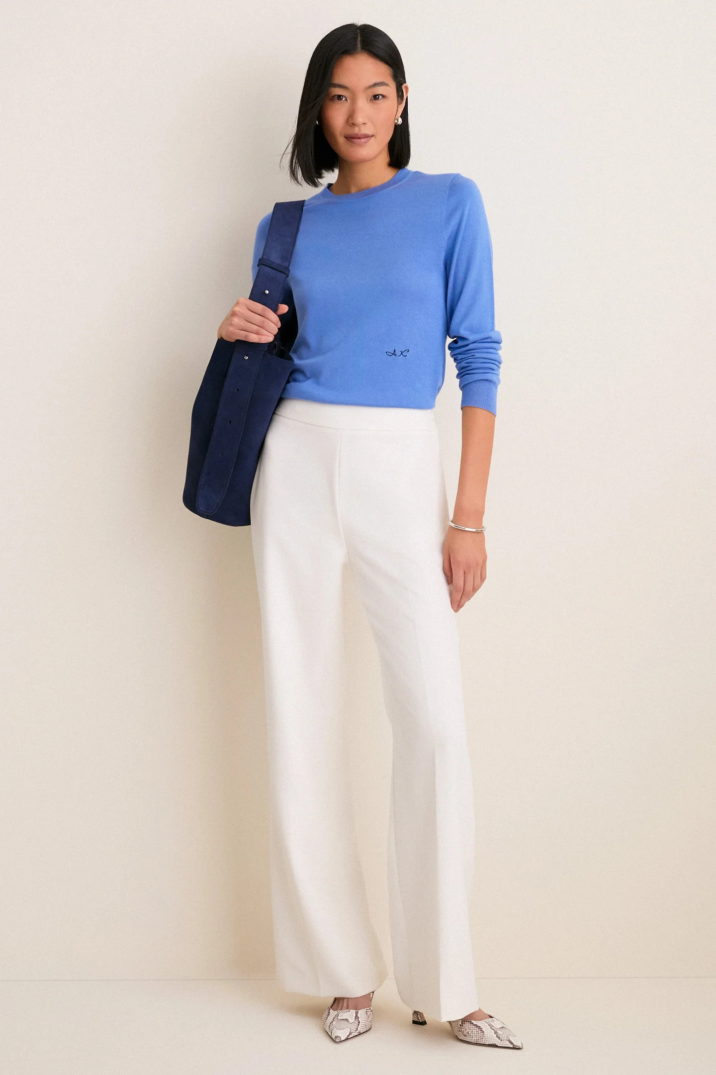 White Crepe Erin Pant | Tuckernuck (US)