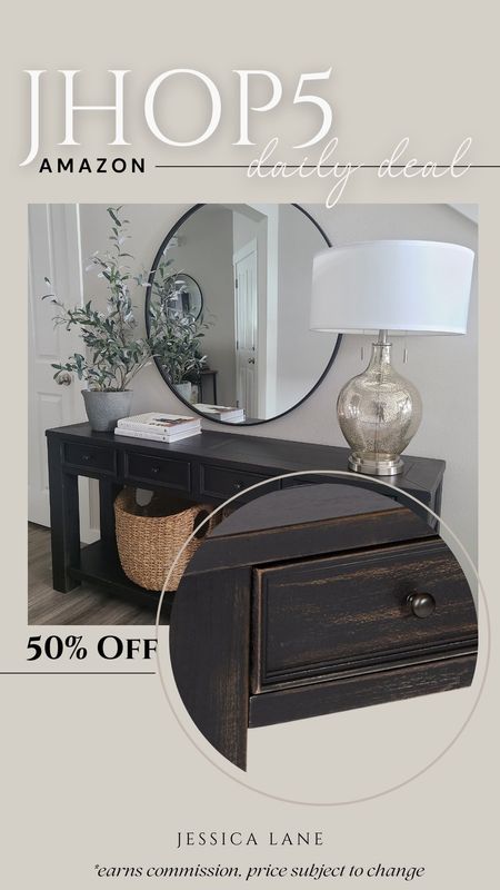 Amazon daily deal, save 50% on this gorgeous entryway console table with drawers. Entryway table, console table with drawers, Ashley Furniture, Amazon home, entryway furniture, sofa table, Amazon deal

#LTKSaleAlert #LTKHome #LTKStyleTip