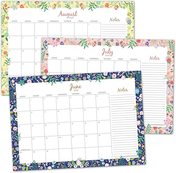 Sweetzer & Orange 2020 Calendar. 16 Month Desk Calendar 2020-April 2021 – Floral Border Monthly... | Amazon (US)
