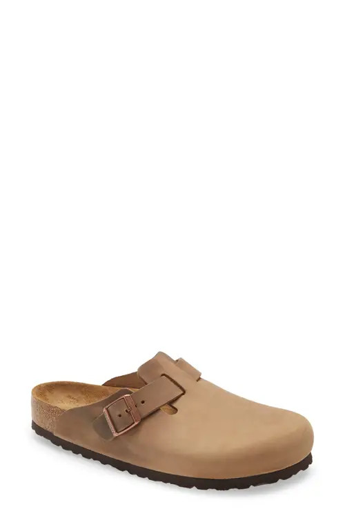 Birkenstock Boston Soft Clog in Tobacco Oiled Leather at Nordstrom, Size 9-9.5Us | Nordstrom