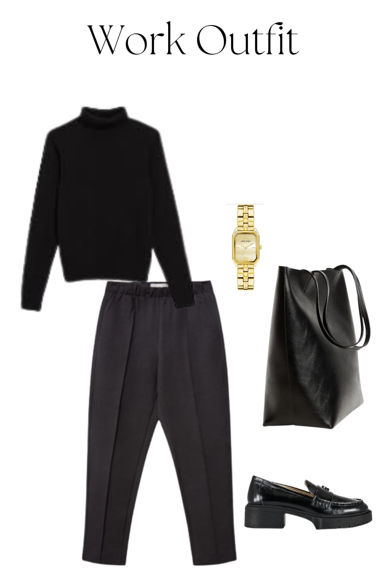 Minimalist Work Outfit with Loafers