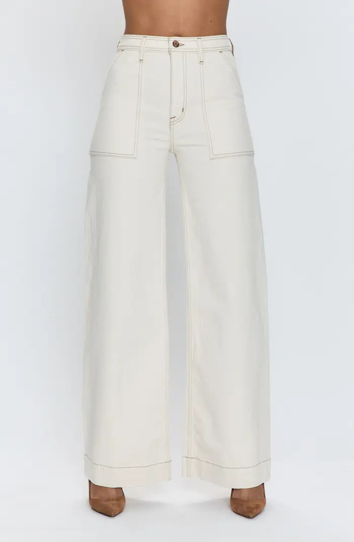 Penny High Waist Wide Leg Utility Jeans | Nordstrom