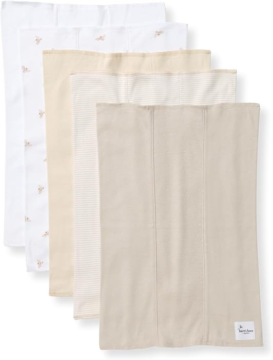 Burts Bees Baby Infant Burp Cloths, 100% Organic Cotton Extra Absorbent Soft Fabric Drool Cloths,... | Amazon (US)