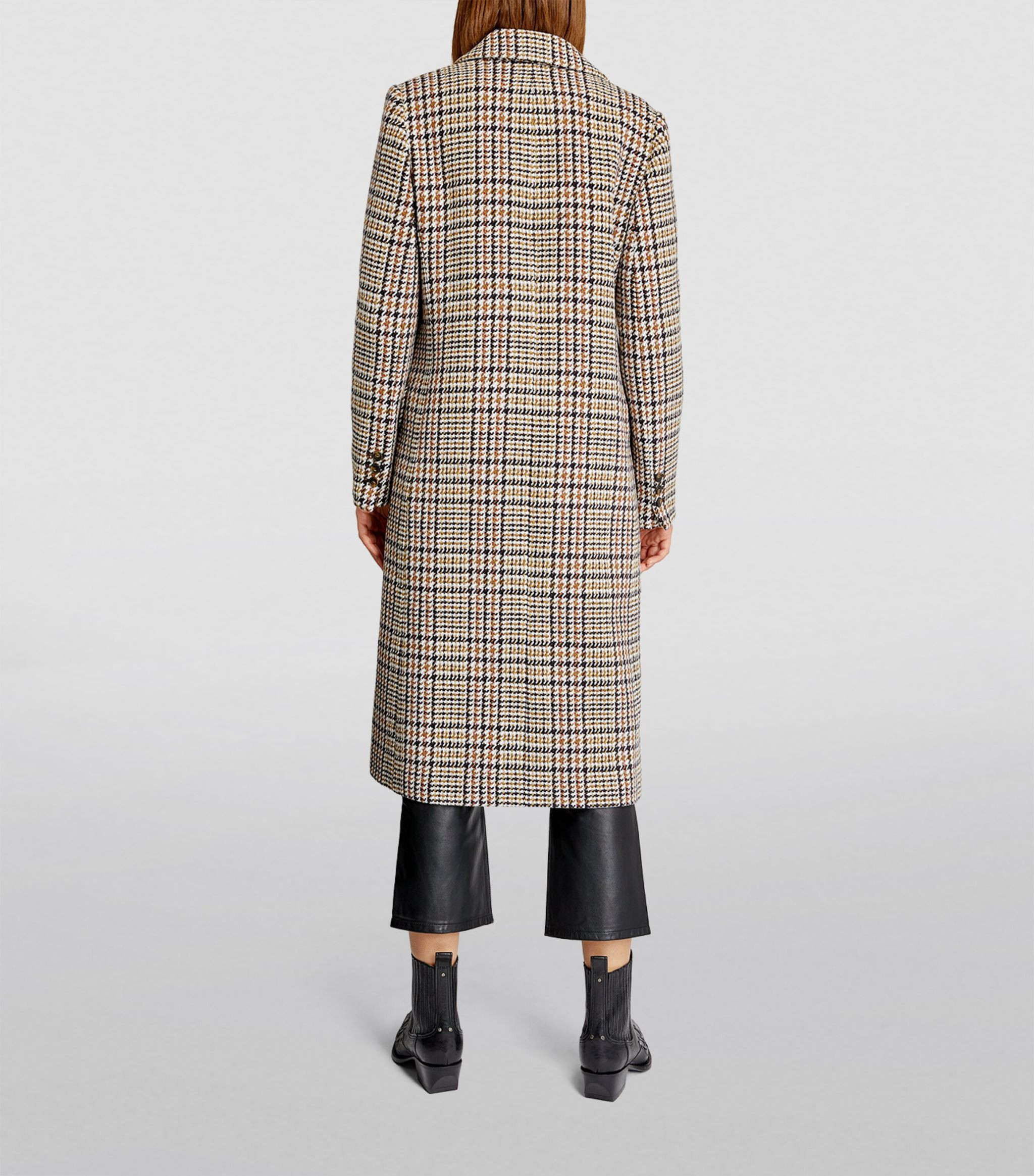 Wool-Blend Check Print Overcoat | Harrods