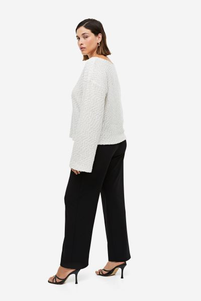 High-waisted tailored trousers - Black - Ladies | H&M GB | H&M (UK, MY, IN, SG, PH, TW, HK)