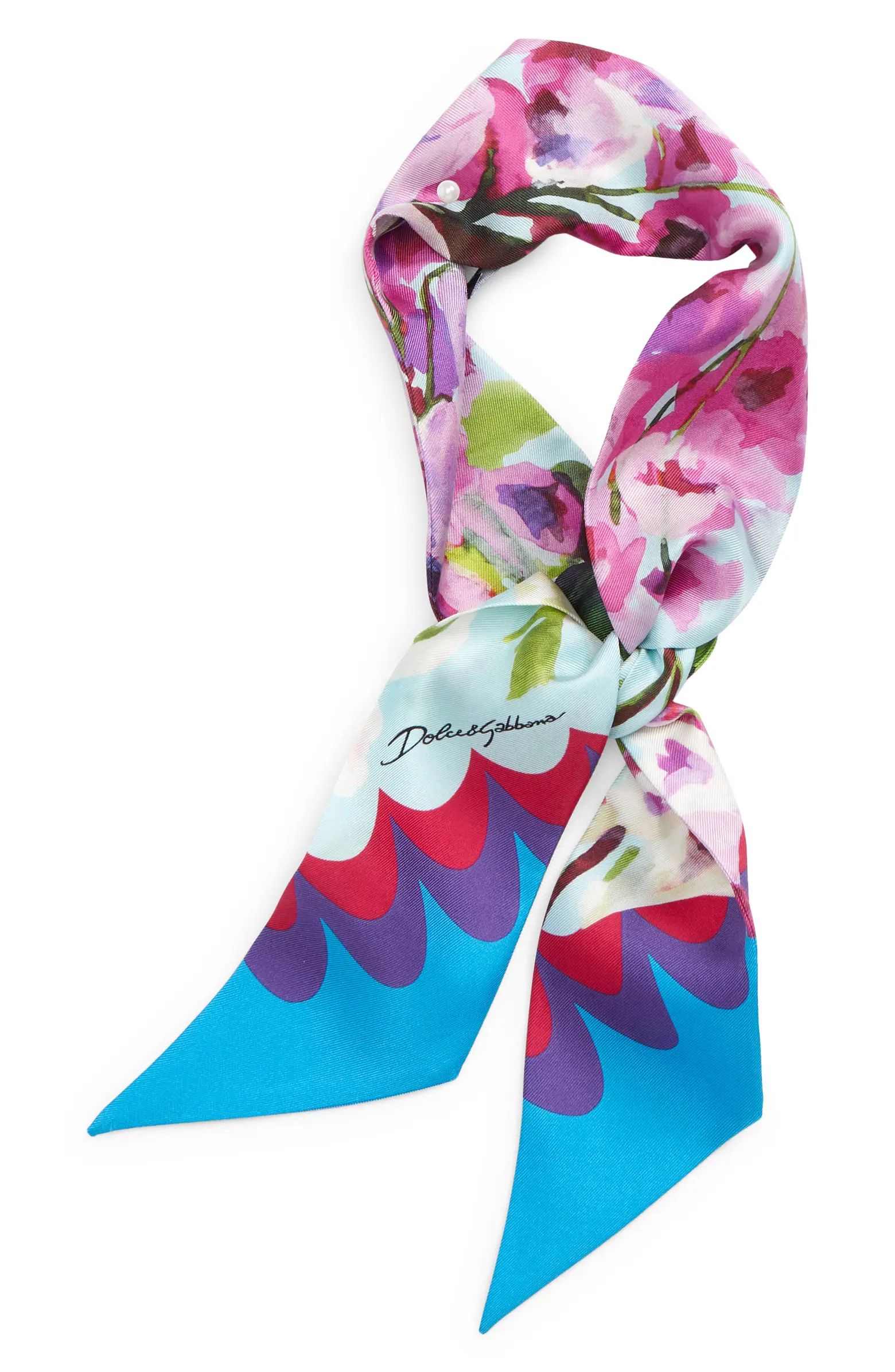 Floral Silk Twill ScarfDOLCE&GABBANA | Nordstrom