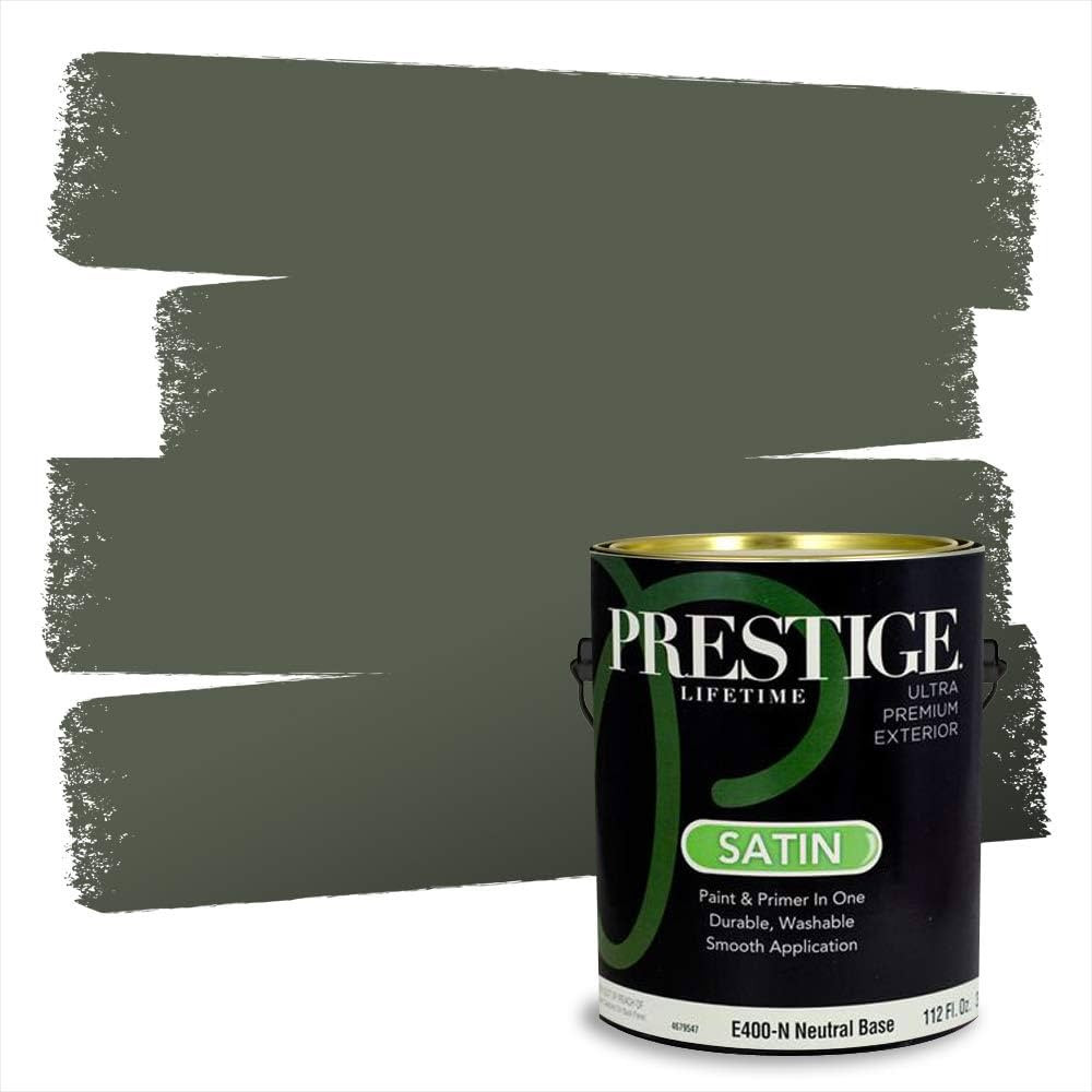 PRESTIGE Paints Exterior Paint and Primer In One, 1-Gallon, Satin, Comparable Match of Benjamin M... | Amazon (US)