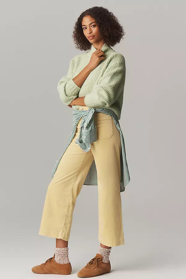 The Colette Corduroy Crop Wide-Leg Pants by Maeve | Anthropologie (US)