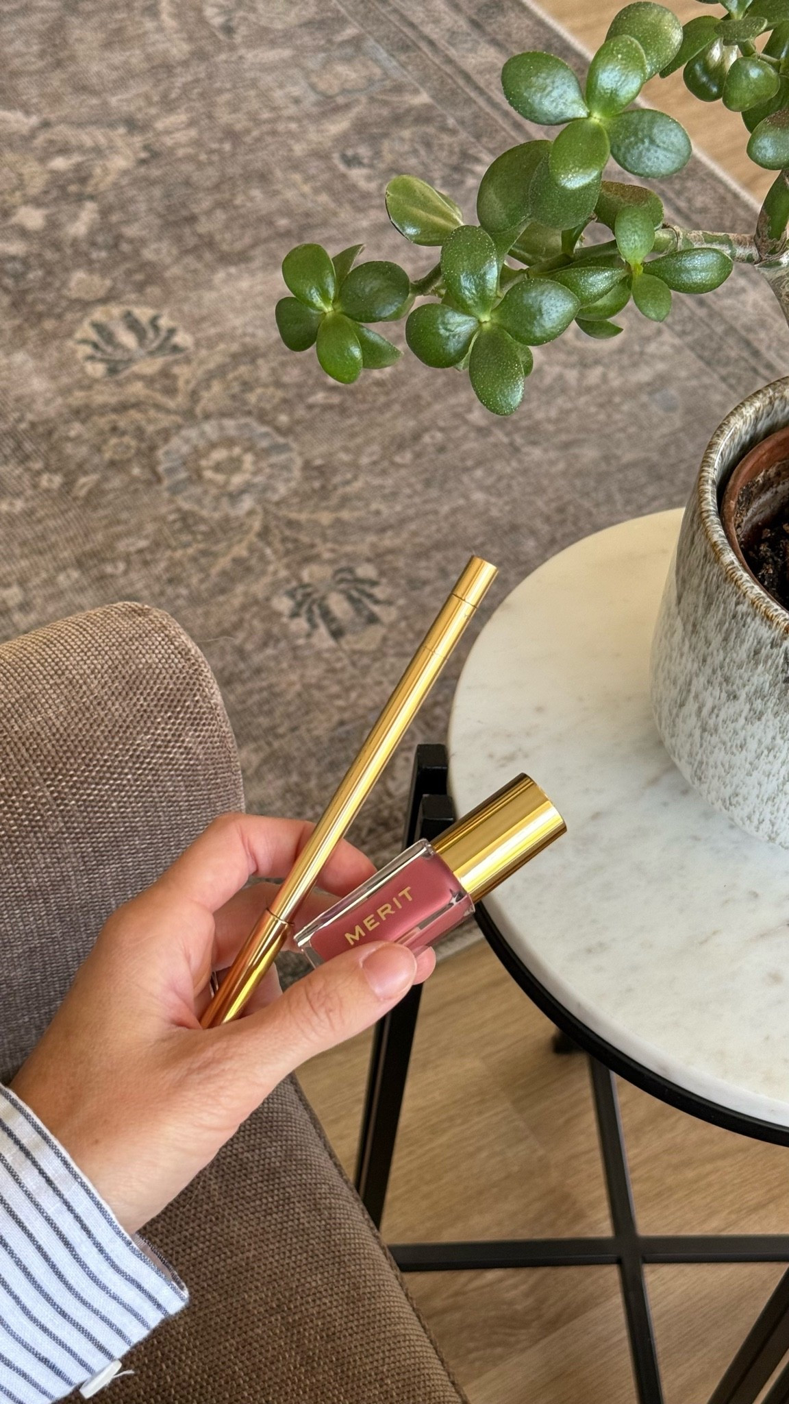Lip liner shade June and lip oil shade Pointelle!