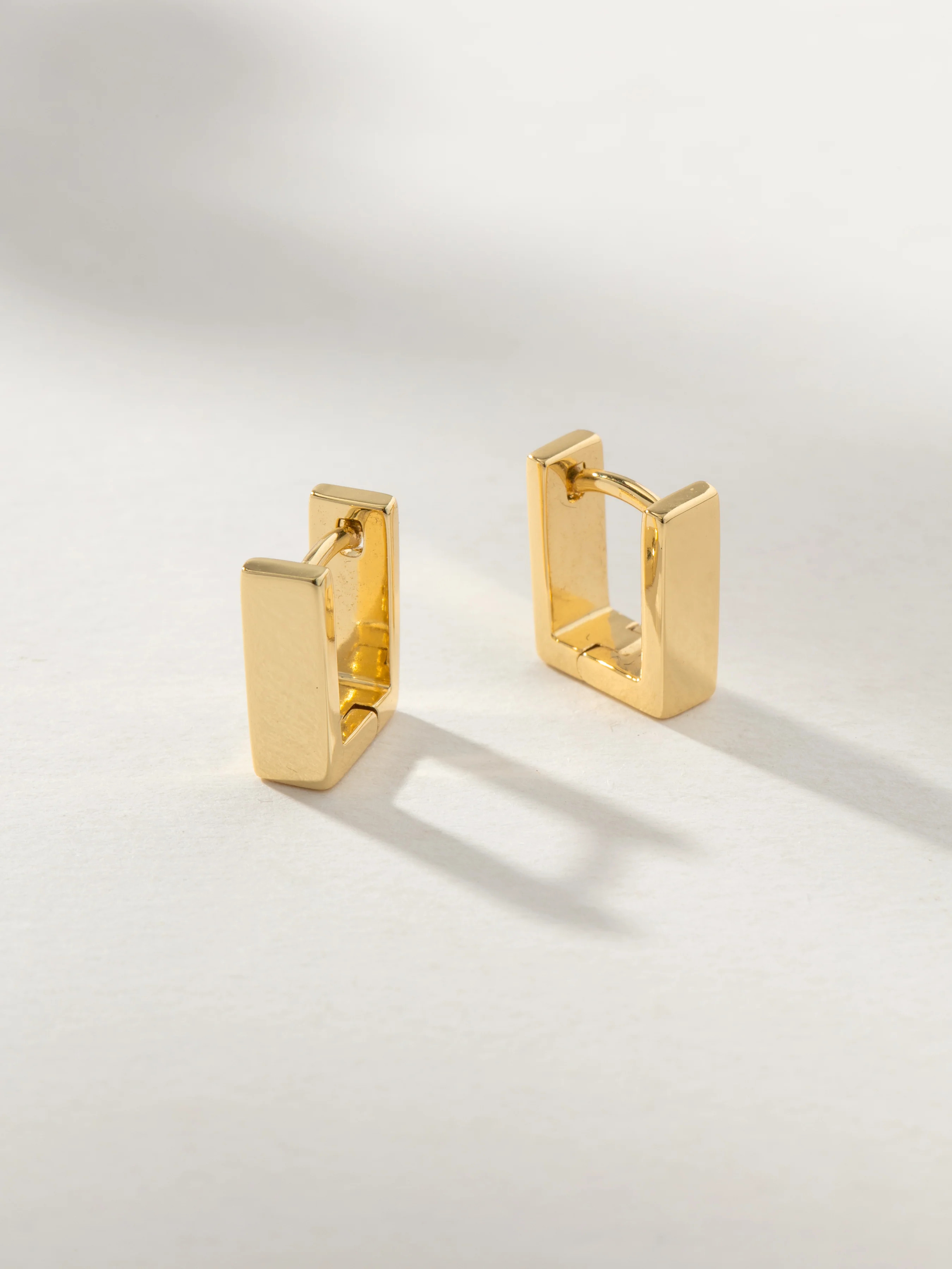 Passion Square Huggie Earrings in Gold and Silver | Uncommon James | Uncommon James