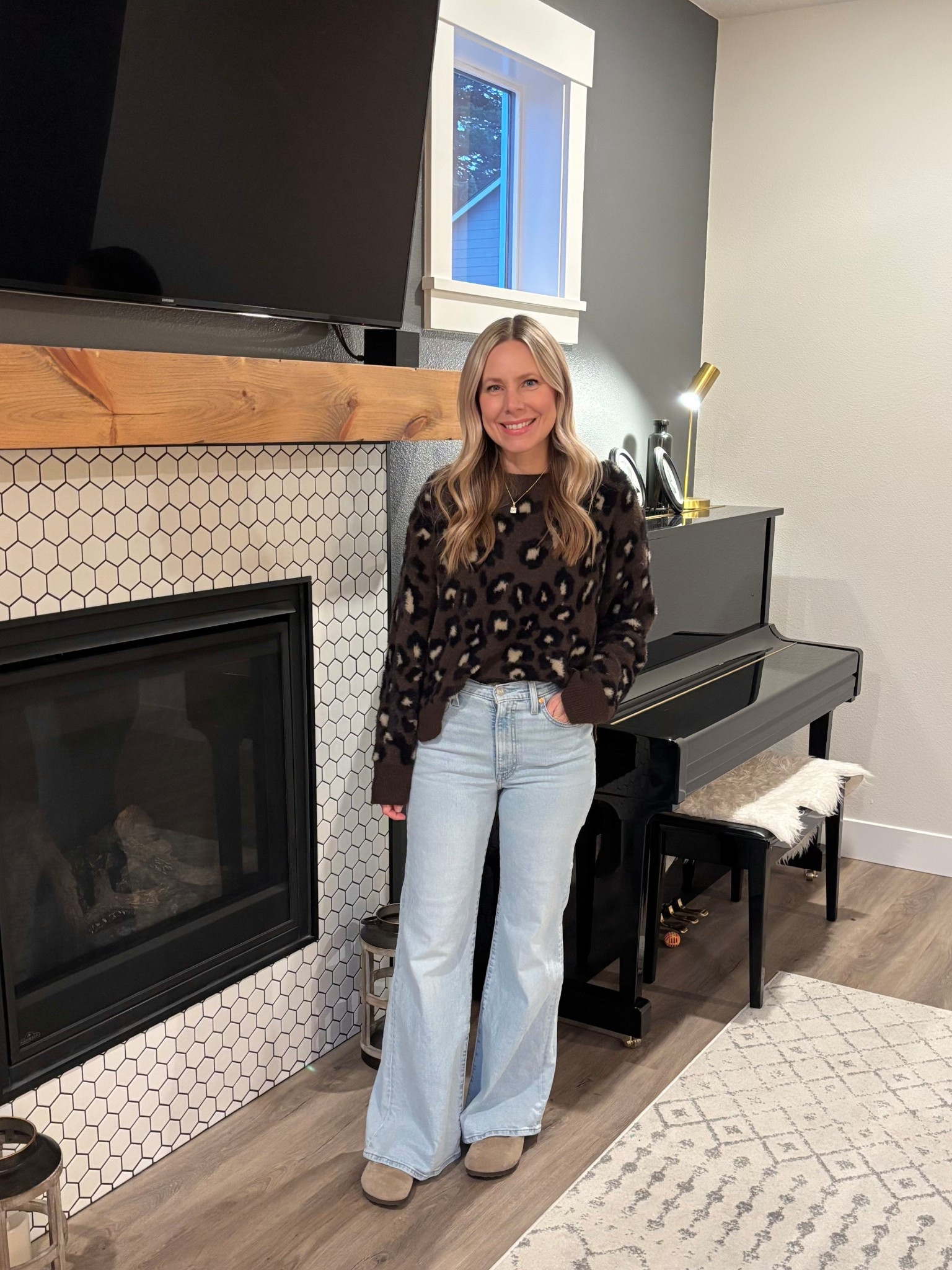 Cozy but still cute kind of outfit 🐆🤍
This leopard sweater is SO soft and currently on sale for just under $17 — such a steal! Paired it with my favorite light-wash wide leg jeans and neutral birks for an easy everyday look. Definitely one of those outfits you’ll reach for on repeat.

✨ Outfit details linked on LTK
👉 LTK: @stylebykatyross

#LTKsale #LTKunder50 #LTKunder100 #LTKstyletip #LTKfashion #LTKfinds #styleinspo #casualstyle #cozyoutfit #everydayfashion

#LTKSeasonal #LTKgrwm #LTKmomlife