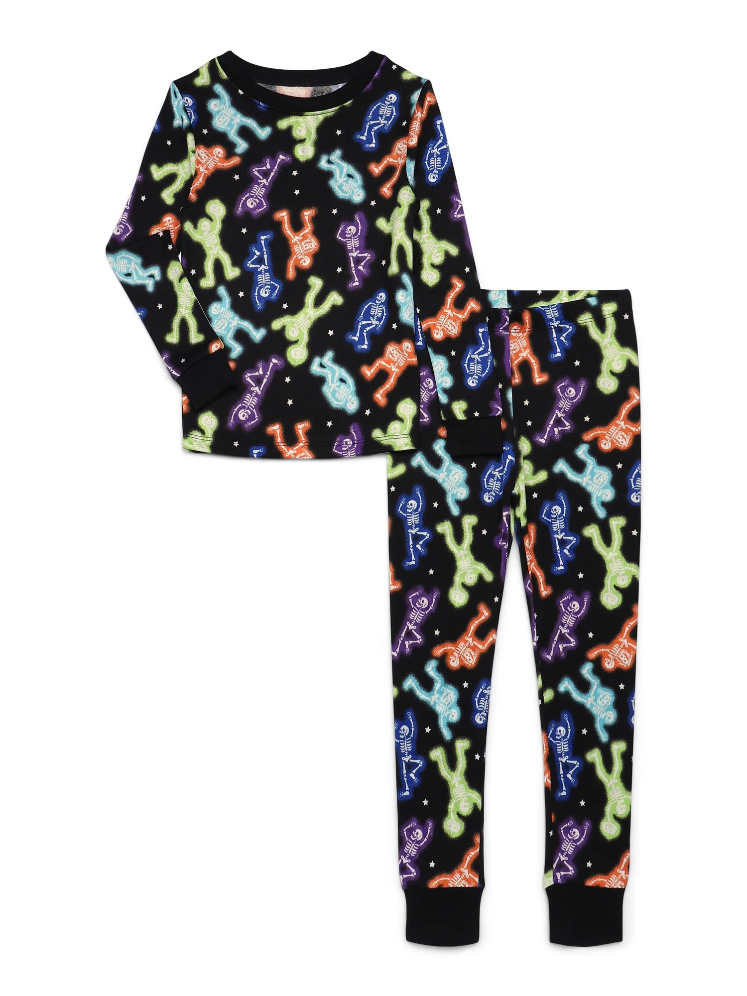 Halloween Boys Long Sleeve Top and Pants Tight Fit Sleep Set from Way to Celebrate, 2-Piece, Size... | Walmart (US)