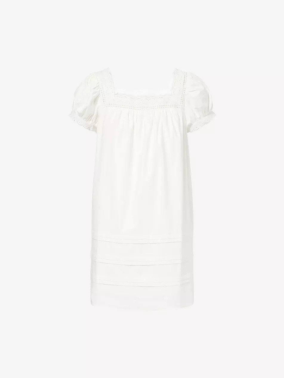 Joliette Lace-Trim Cotton Mini Dress | Selfridges