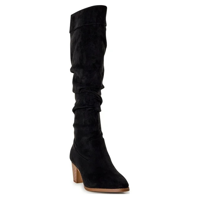 Time and Tru Women's Tall Slouch Boots - Walmart.com | Walmart (US)