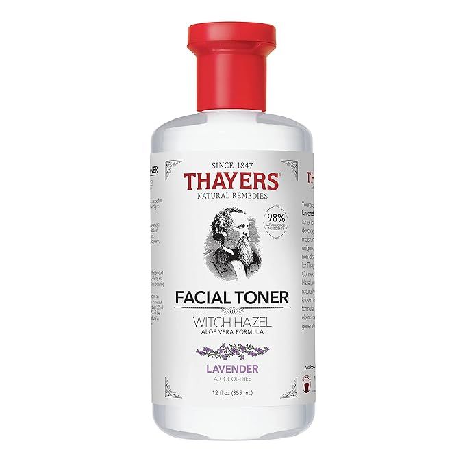 THAYERS Alcohol-Free, Hydrating Lavender Witch Hazel Facial Toner with Aloe Vera Formula, 12 oz | Amazon (US)