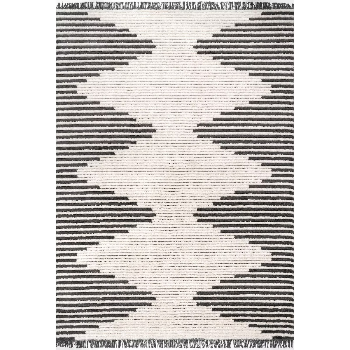 Nuloom Morgan Contemporary Diamond Soft Shag Fringe Indoor Area Rug | Target