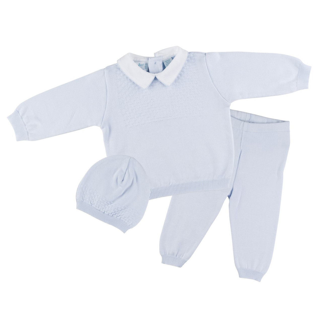 Boys Pique Collar Diamond Knit 2-Piece with Hat | Feltman Brothers