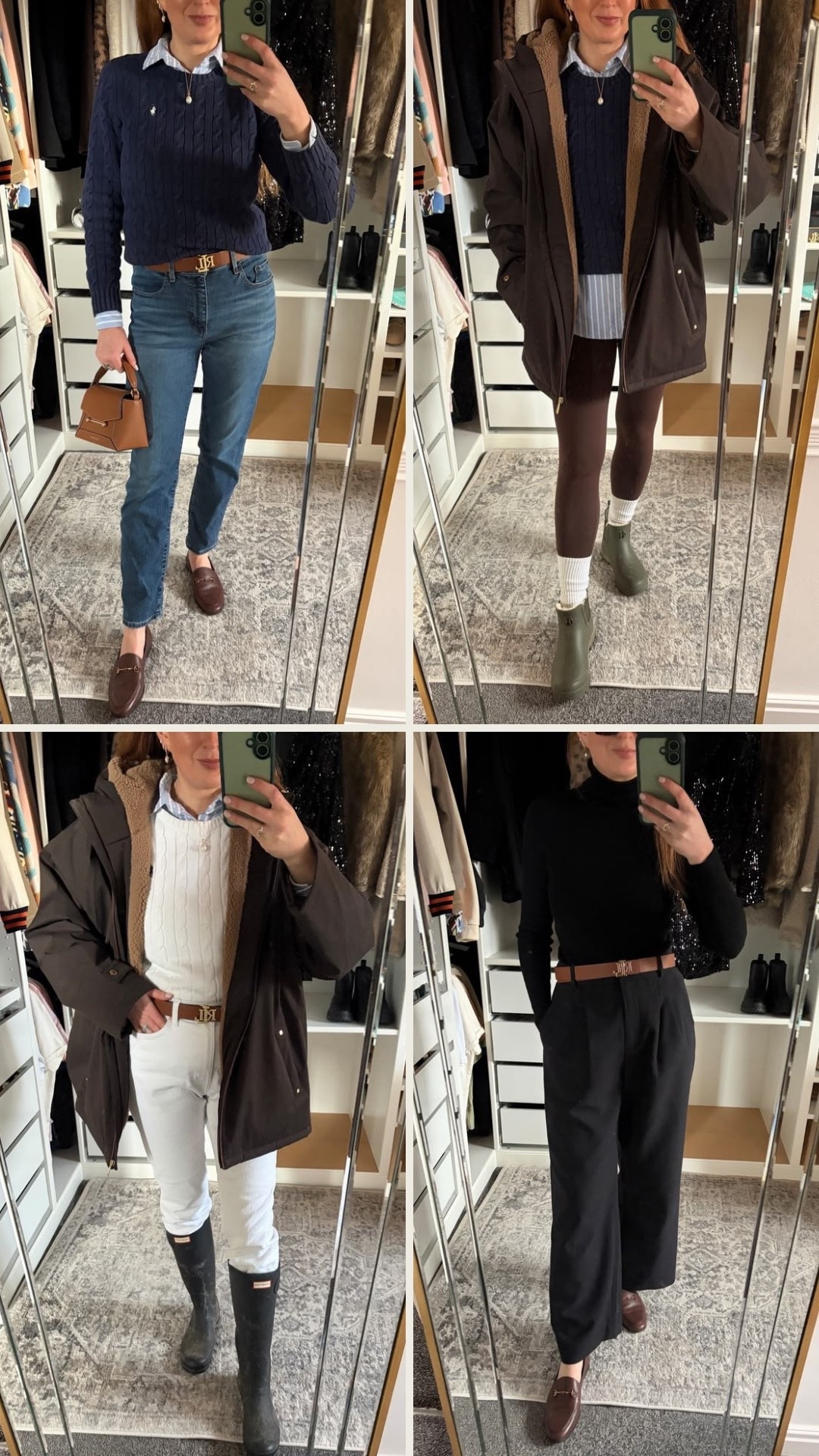 Last week in outfits: winter layers, wet-weather staples & polished everyday classics 🤍 From cable knits and straight-leg denim to tailored black and cosy outerwear, it’s all about elevated basics that still work in the rain. Think heritage textures, chocolate browns, sleek belts, loafers and practical boots… effortless, timeless and put-together all week long.

#LTKwinter #LTKuk #LTKjeans