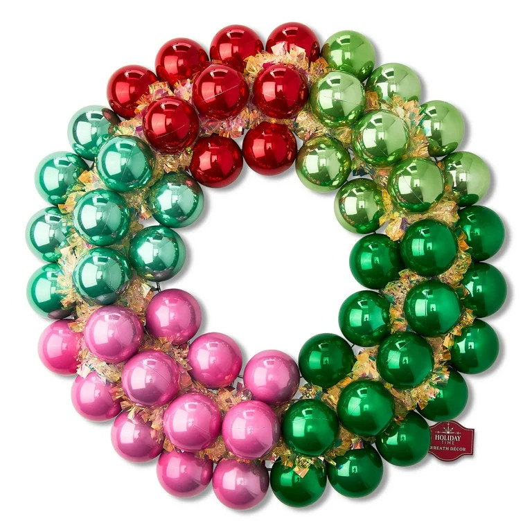 Ornament Christmas Wreath, Multicolor, 20", by Holiday Time | Walmart (US)