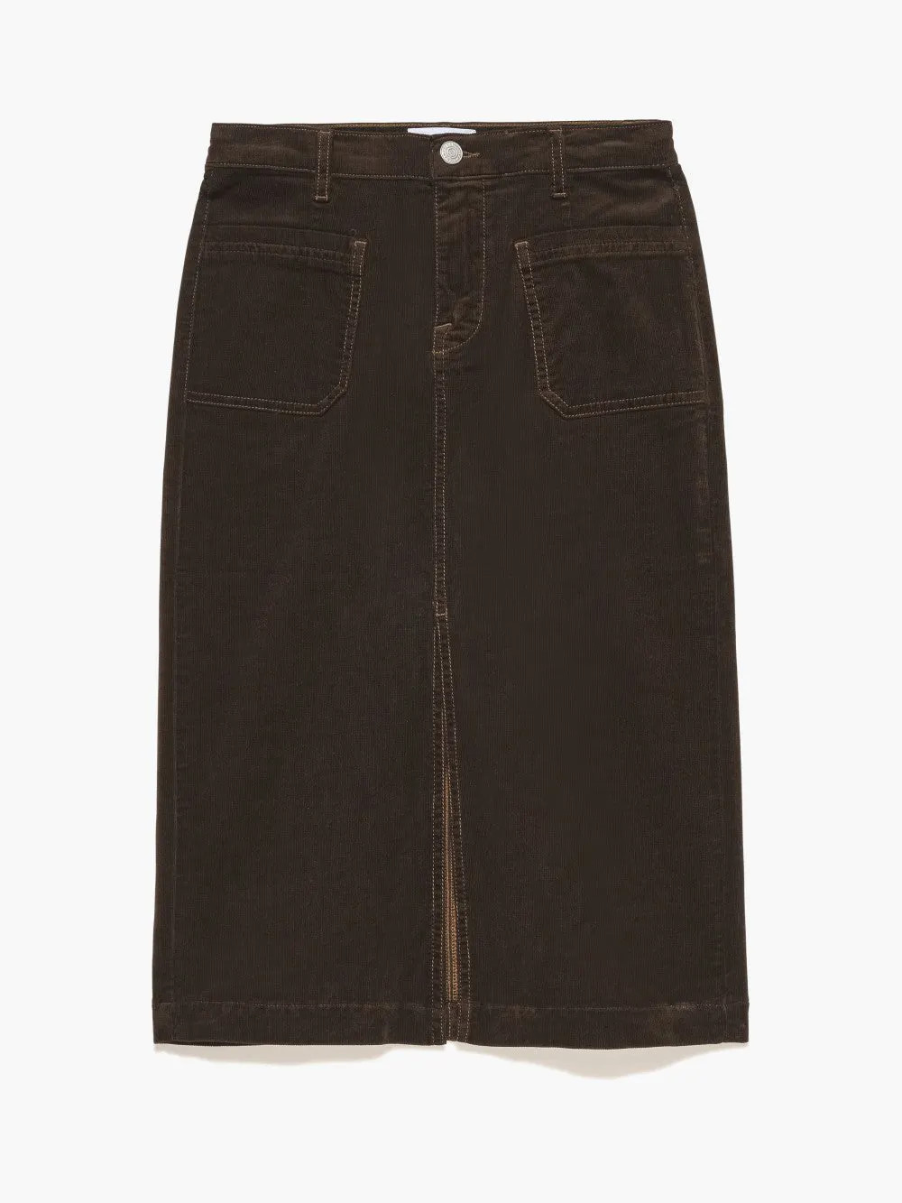 Le Bardot Midi Skirt -- Espresso | Frame Denim