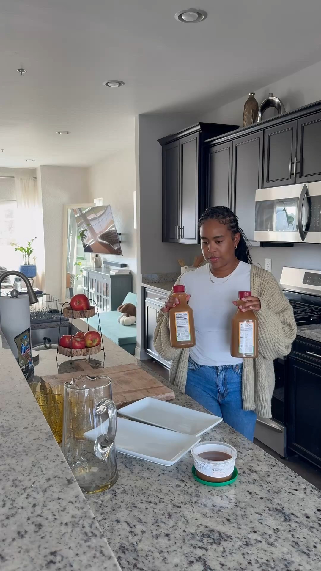 #ad Getting the kids in the holiday spirit starts with little moments like our after school apple cider & snack set-up. With stick mugs and caramel drips, I’m grabbing the Finish Ultimate Value Pack from Target - 76 tabs that give me the value and performance i need this season. #finishdishwashing #finishultimate #momroutines 