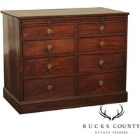 Antique English Mahogany Regency Period Leather Top Chest Of Drawers | Etsy (US)