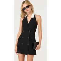 ASTR the Label | Perah Halter Tuxedo Mini Dress in Black | Size M | ASTR The Label (US)