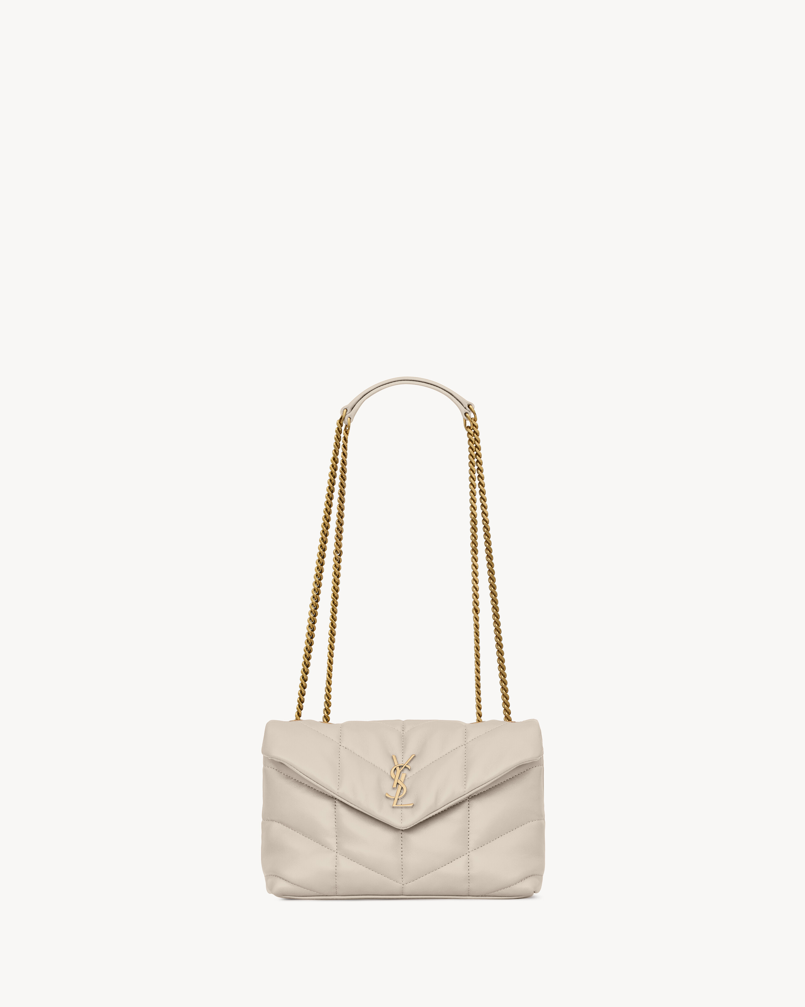 Saint Laurent Toy Puffer In Lambskin - White - Women - One Size | Saint Laurent Inc. (Global)