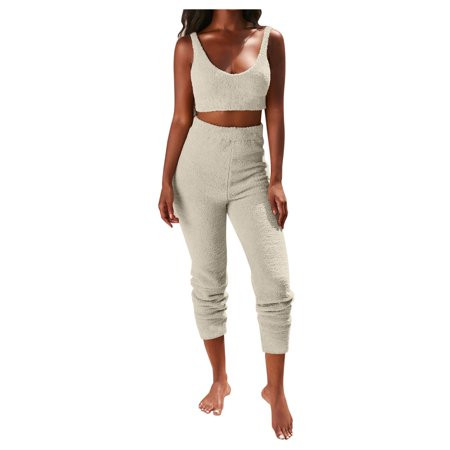 JDEFEG Womens Silk Pajama Shorts Women Winter Fashion Warm Three Pieces Set Soft Warm Flannel Shorts | Walmart (US)