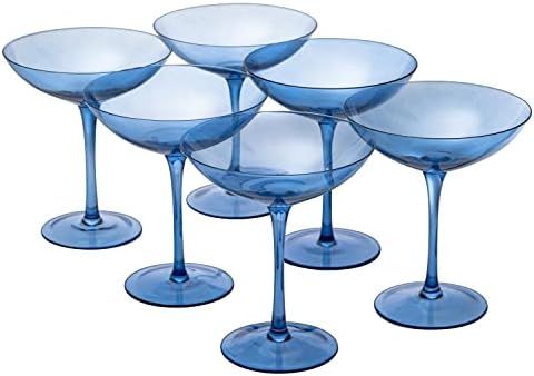 Champagne Coupes 12oz by The Wine Savant - Colorful Champagne Glasses, Prosecco, Mimosa Glasses S... | Amazon (US)