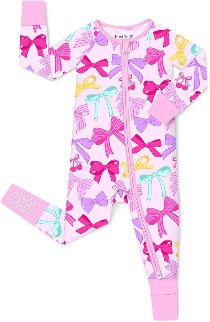 babee Reshinee Viscose Derived from Bamboo Baby Footie Pajamas Convertible Newborn Sleeper for Ba... | Amazon (US)