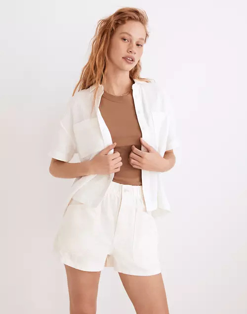 Garment-Dyed Pull-On Utility Shorts | Madewell