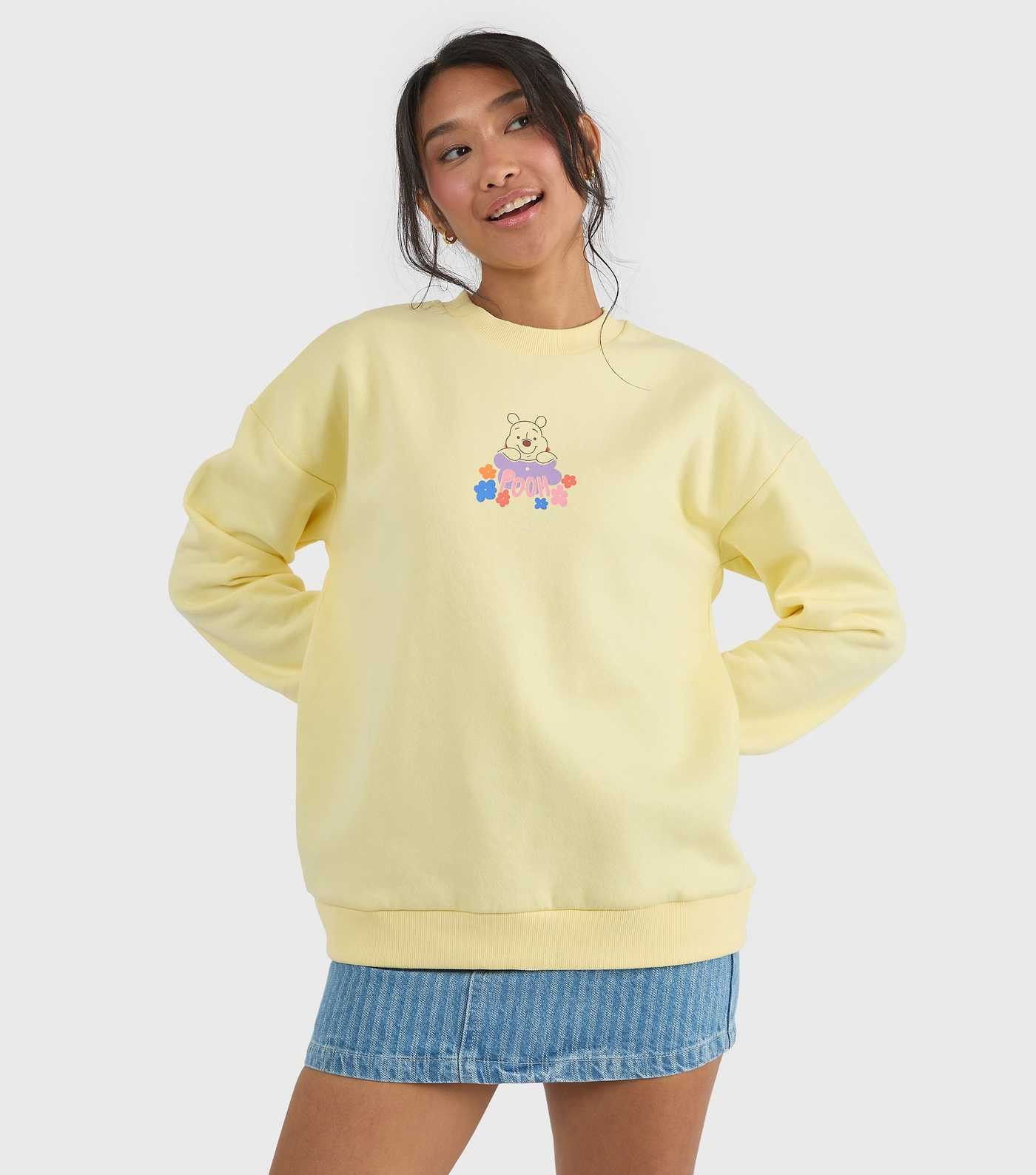 Custard Light Yellow Disney Winnie The Pooh Print Sweatshirt | New Look | New Look (UK)
