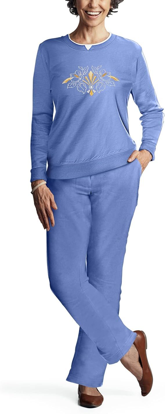 Pembrook Womens Sweat Suits Two-Piece - Ladies Sweatsuits Sets | Embroidered Fleece Sets for Wome... | Amazon (US)