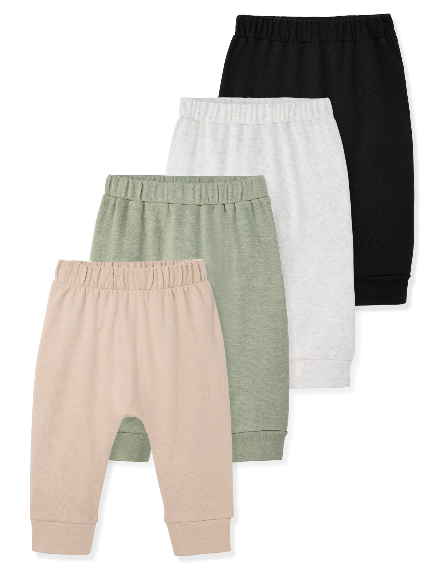 Garanimals Baby Boy Cotton Pull-On Joggers, Solids & Prints, 4-Pack, 0–24M | Walmart (US)