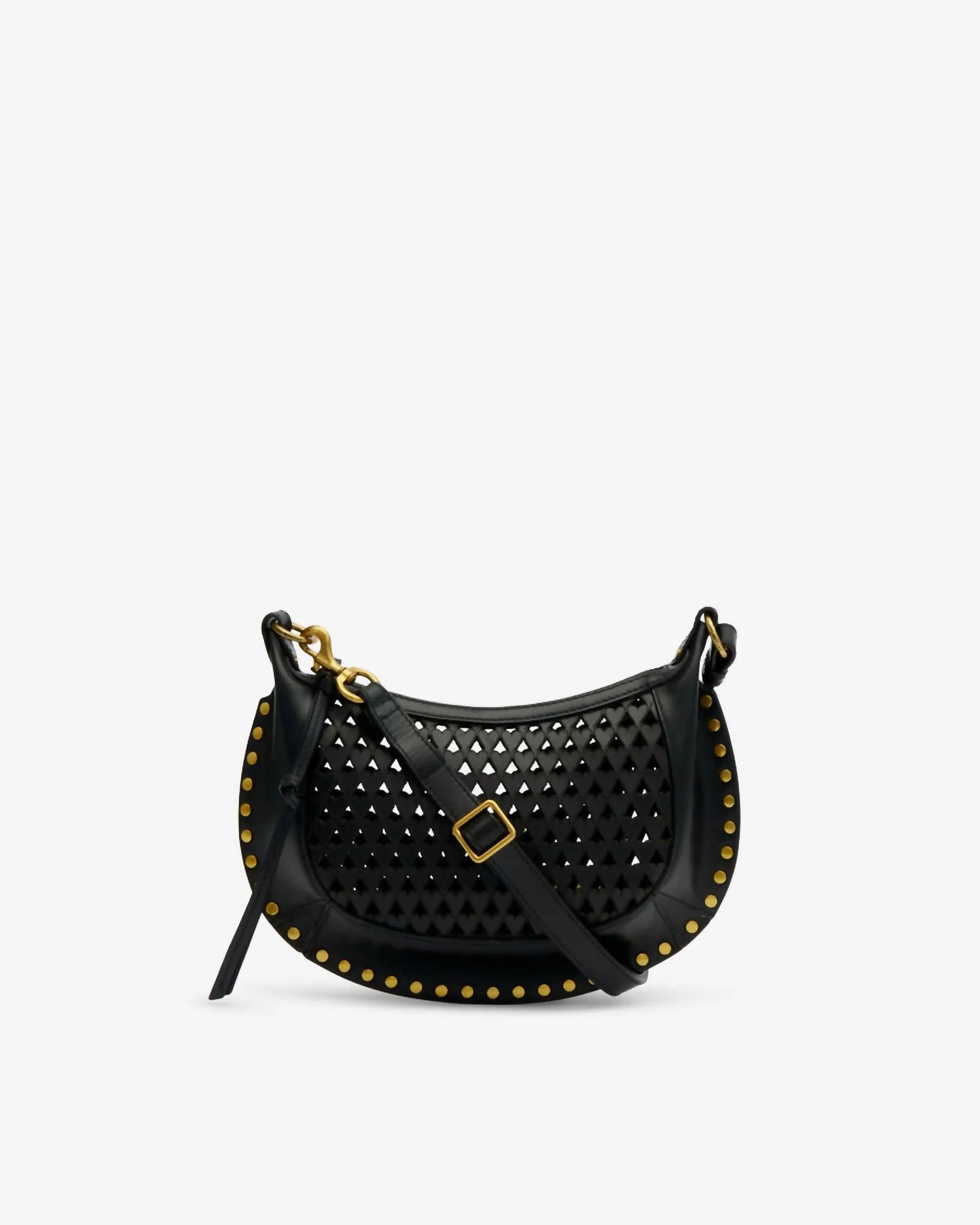 Women's Oskan Moon Soft Leather Shoulder Bag In Black | Shop Simon