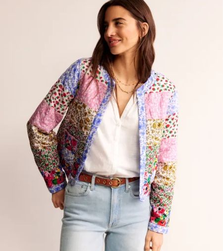 Quilted cotton jacket - Boden summer patchwork 

#LTKmidsize #LTKover40 #LTKstyletip
