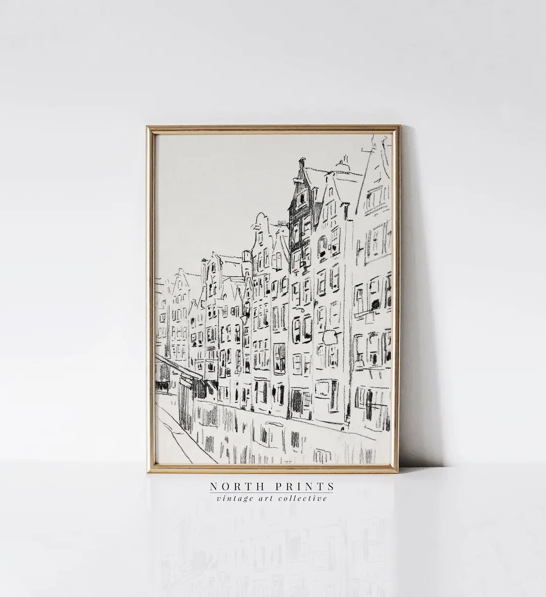 Antique Cityscape Rough Sketch Art | Neutral Modern Farmhouse PRINTABLE Download | 1224 | Etsy (US)