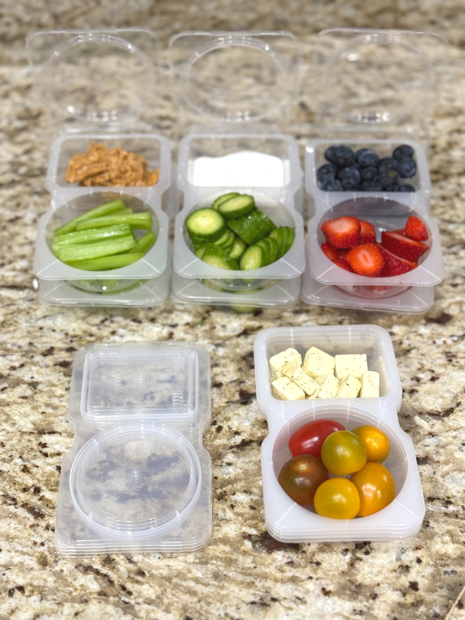 Perfect snack sized containers for fruit and veggies! My kids like to pack their own lunches so this will make mornings so much easier for grab and go 🥒 

#LTKHome