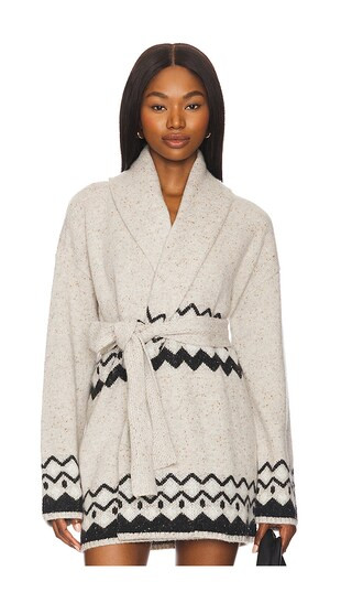 Adley Fairisle Cardigan in Grey Multi | Revolve Clothing (Global)