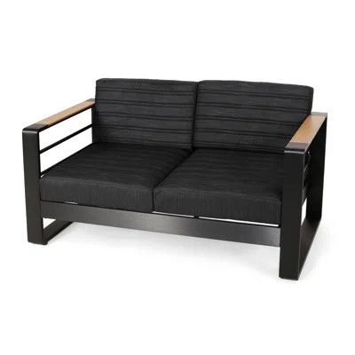 Kestrel 56.75" Wide Outdoor Loveseat with Cushions | Wayfair North America